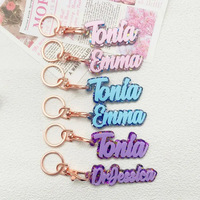 Porte-clés en acrylique imprimé UV double face de qualité supérieure avec remplissage de paillettes et anneau en acier inoxydable, cadeau personnalisé OEM, petite série