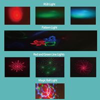 Familien feier Magic Ball Light 40W RGB LED-Muster Strobe Beam Mixed Stage Lichteffekte DMX Fernbedienung Laserlicht
