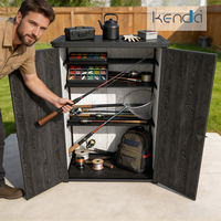 Armoire de rangement extérieure Kenda, résistante aux UV, en plastique verrouillable, robuste, facile à assembler, pour toutes les conditions météorologiques, rangement vertical