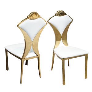 <span class=keywords><strong>Chaise</strong></span> de salle à manger moderne en acier inoxydable doré Accueil Hôtel Restaurant Événements de mariage avec table en <span class=keywords><strong>cuir</strong></span> PU - Product Image 1