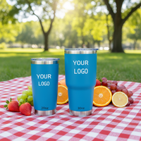 Mug de voyage isotherme en acier inoxydable à double paroi de 30 oz avec couvercle anti-fuite, compatible avec la plupart des porte-gobelets de véhicule, pour boissons chaudes/froides