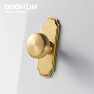 Dooroom Brass Furniture Handles Modern Matt Brushed Nickel Yellow Bronze Pulls With Base Cupboard <strong>Wardrobe</strong> Dresser Shoe Box <strong>Draw</strong> - Product Image 5