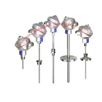 Sonda de temperatura de gases de escape Pt100 RTD con termopar tipo K, impermeable, para hornos industriales HVAC
