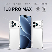 Smartphone 2026 Phone 18ProMax 100% Original Débloqué Version Globale LTE 5G 1 To 6,9 Pouces OLED 120Hz Android 15 108MP Anglais