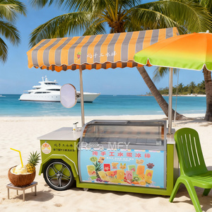 Exhibidor de Madera Color Negro 2025, Nueva Invención, Carrito de Helados, Stand Moderno para Café, Kiosco en Centro Comercial - Product Image 2