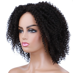 <strong>Lacewig</strong> Lace Mixed Natural Curly Short Wig Kinky Curly Domestic Silk Natural Middle Parting Lace Hairline Machine - Product Image 2