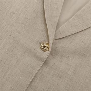 Pantaloni larghi cachi personalizzati e <span class=keywords><strong>abbigliamento</strong></span> <span class=keywords><strong>classico</strong></span> Top tailleur Casual da <span class=keywords><strong>donna</strong></span> 2025 2 pezzi Set di pantaloni da <span class=keywords><strong>donna</strong></span> in lino di viscosa di qualità estiva - Product Image 6