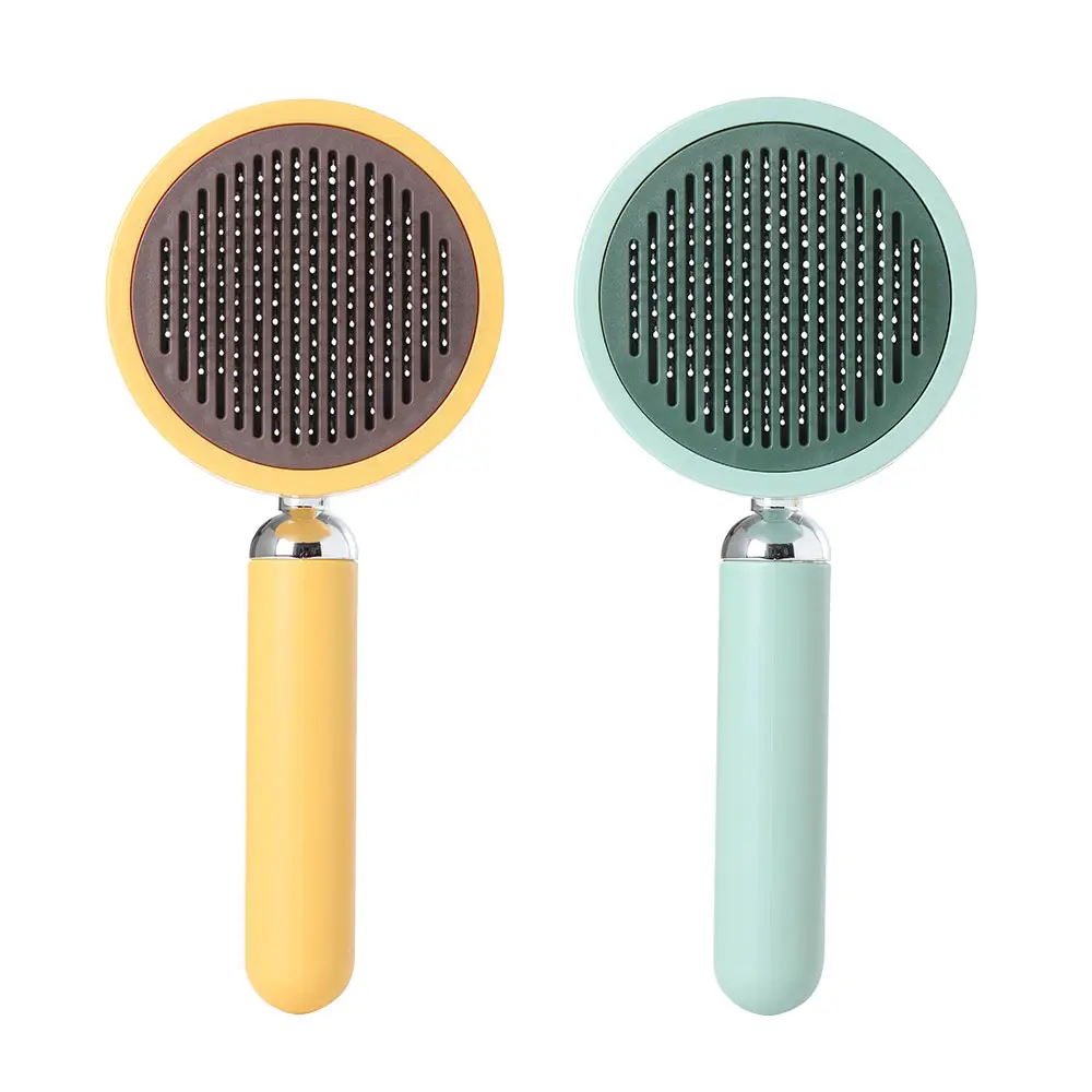 Fabrication en gros Peigne en métal pour le toilettage des animaux de compagnie Brosse d'épilation profonde pour spa de massage Brosse de toilettage facile à nettoyer pour chien et chat