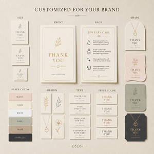 <span class=keywords><strong>Biglietti</strong></span> di ringraziamento e guida all'uso dei gioielli personalizzati a doppia faccia, <span class=keywords><strong>biglietti</strong></span> inserto in carta opaca premium per confezioni di gioielli di marca - Product Image 5