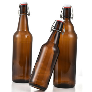 Bán Buôn 330Ml 500Ml 750Ml 1L Đu <span class=keywords><strong>Top</strong></span> Hổ Phách Bia Thủy Tinh Chai Với Vít <span class=keywords><strong>Cap</strong></span> Stopper Cho <span class=keywords><strong>Tequila</strong></span> Và Brandy - Product Image 4