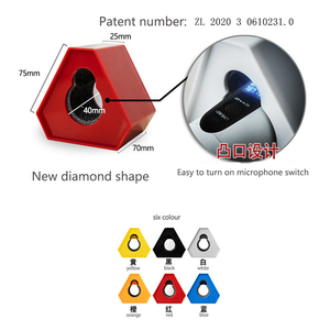 ABS cờ đài truyền hình phóng viên mic Cube hộp bọt Bìa Micro Logo Cờ khối lập phương phỏng vấn mic Logo - Product Image 5