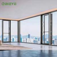 Fenêtres électriques horizontales automatiques parallèles à poussée plate en aluminium sur mesure avec vitrage Low-e 2026