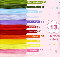 Kit de matériaux DIY pour tiges torsadées, série de couleurs macaron, tiges torsadées à motifs, kit de matériaux pour bouquets, couleurs bonbon
