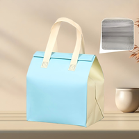 Sac isotherme personnalisé avec logo, non tissé, avec fermeture éclair, doublure en aluminium, sac de livraison de nourriture thermique pour restaurant et traiteur