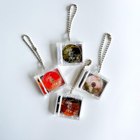 Porte-clés mini disque transparent pour musique, personnalisable, avec impression sur boîtier en plastique GPPS, album NFC, vente en gros, mini CD vierge