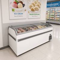 Congélateur coffre et îlot réfrigérant à froid direct 570L pour fruits de mer, glaces, viandes et aliments surgelés – Vente chaude directe usine