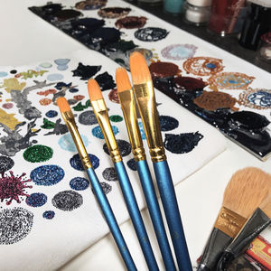 Vente en gros Grande promotion d'<span class=keywords><strong>achat</strong></span> 4 pièces brosse de <span class=keywords><strong>peinture</strong></span> d'artiste à poils sélectionnés de haute qualité personnalisée - Product Image 3