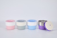 Bocal alimentaire isotherme en acier inoxydable de 17 oz avec couvercle à poignée et base antidérapante |   Logo et couleur personnalisés |   OEM ODM