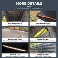 Auvent de camionnette avec tente de toit double couche, tente de camping imperméable et résistante à la pluie pour Ram 1500 2500 Ford Ranger etc.
