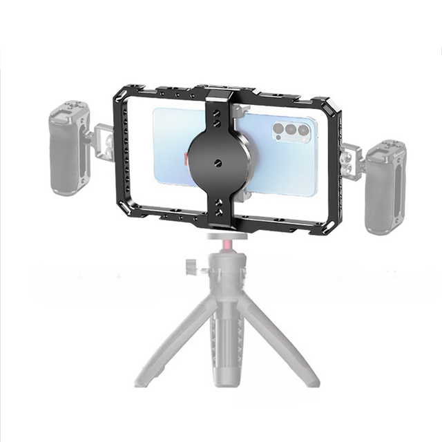 Smart Phone Filmmaking Vlog Shooting Video Rig Cage Mobile Stand Support Handle Grip Holder Video Stabilizer Magnetic Tripod Kit