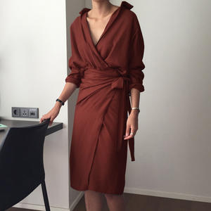 2023 Top vendita donne vestito dalla fasciatura irregolare signore manica lunga Vestidos vestito elegante - Product Image 3