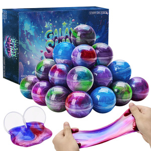 Faveurs de fête en gros : Boules de slime galaxie – Extensibles, non collantes, sans dégâts, anti-stress et jouets sûrs pour filles et garçons - Product Image 1