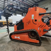 Chargeuse compacte sur chenilles HS03, système hydraulique multifonctionnel pour la construction, l'aménagement paysager et l'agriculture