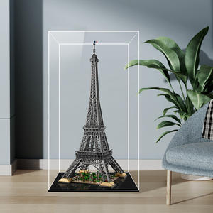 صندوق عرض شفاف من الأكريليك طويل القامة لألعاب الدمى ومقتنيات تماثيل مصغرة لتخزين وتنظيم الحماية من الغبار - Product Image 6