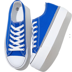 <span class=keywords><strong>Scarpe</strong></span> da Passeggio Vulcanizzate <span class=keywords><strong>in</strong></span> <span class=keywords><strong>Tela</strong></span> Nere e <span class=keywords><strong>Bianche</strong></span> alla Moda, Comode e Antiscivolo da Donna, a Taglio Basso, per Primavera Autunno Inverno - Product Image 2