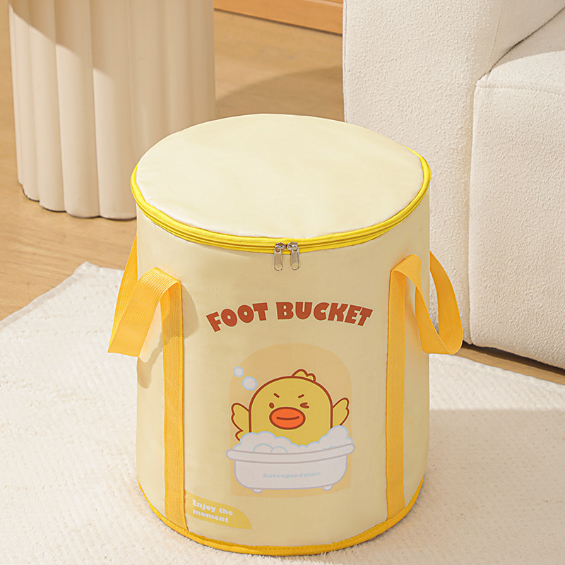 ถังแช่เท้าลายการ์ตูนสีเหลือง