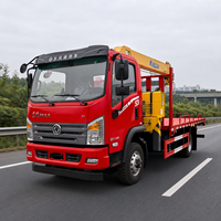 Camion grue articulée Dongfeng 4x4 à traction intégrale, capacité de levage de 5 tonnes, grue à flèche articulée à 4 sections, hauteur de levage de 13 m