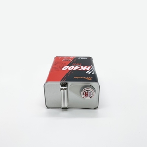 Boîte en fer blanc rectangulaire de 4 L avec logo personnalisé pour le stockage d'huile moteur - Product Image 5