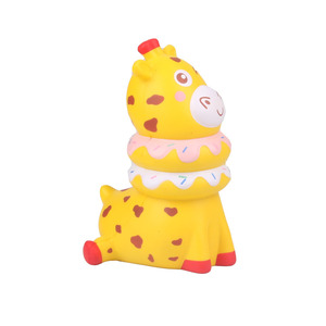 Pu Foam Giraffe Donut Toy Slow <b>Rebound</b> Fidget Toy For Kids 2 To 4 Years Unisex - Product Image 3
