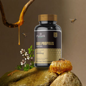 Perseek Private Label <span class=keywords><strong>Bee</strong></span> Propolis Softgel <span class=keywords><strong>Capsules</strong></span> 400Mg-Halal & Koosjer Gecertificeerde Antioxidant & Immuniteit Ondersteuning - Product Image 1