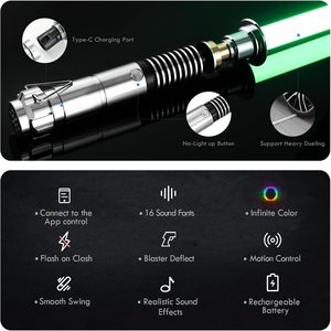 Sabre laser Neopixel LED de haute qualité pour adultes Luke Skywalker Cosplay Saber avec son Proffie et lame de duel lourde - Product Image 2