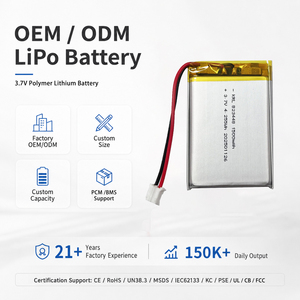 OEM ODM 1500mAh 리포 배터리 823448 3.7V 플랫 파우치형 핸드헬드 바코드 스캐너 PDA 물류 터미널 리튬폴리머 배터리 - Product Image 1