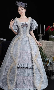 Nuevo vestido estilo europeo Retro Puff manga cumpleaños guión matar foto puesta en escena traje mujeres al por mayor - Product Image 3