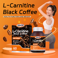 Cápsulas de Café Negro con L-Carnitina Natural Personalizadas, 100% Puro, Apoyo Inmunológico, Pérdida de Peso, Adelgazamiento, Metabolismo para Adultos