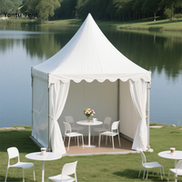Tente Pagode 3x3 en Alliage d'Aluminium pour Mariages en Plein Air, Imperméable et Ignifuge, Idéale pour les Salons Professionnels