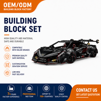 Modèle de voiture de course Guly 10639 Supercar à l'échelle 1:8, 3809 pièces, haute difficulté, noir électroplaqué, pour collectionniers adultes et exposition