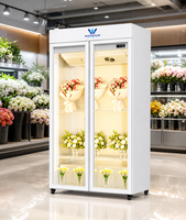 Réfrigérateur commercial pour la préservation des fleurs fraîches, vitrine réfrigérée avec refroidissement par air, sans givre et étagères réglables