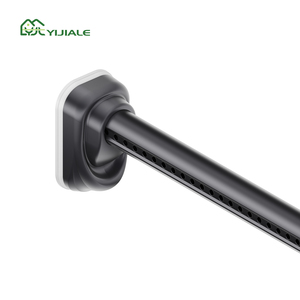 ผู้ผลิต YIJIALE ประหยัดค่าขนส่ง ราวม่านปรับความยาวได้ 0.7-1.2 เมตร ขนาด 32 มม. แบบกดปุ่มเดียว ติดตั้งง่าย สีดำ สำหรับห้องเก็บของ - Product Image 1