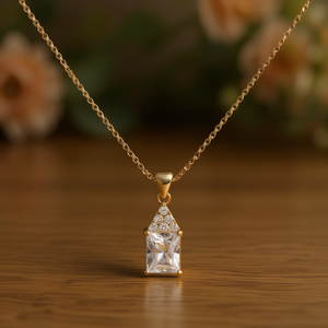 Collier tendance plaqué or avec pendentif en forme de cœur en oxyde de zirconium, chaîne maille forçat 16+2 pouces, symbole chrétien, bijou unisexe pour usage quotidien - Product Image 2