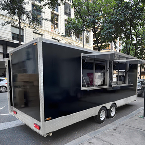 Tùy Chỉnh Màu Đen Vuông Di Động Thực Phẩm Trailer Xe Tải Đường Phố Nhà Hàng Với Đầy Đủ Nhà Bếp Cho Bánh Pizza Kẹo & Chip - Product Image 3
