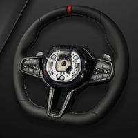 Volant en fibre de carbone noir avec LED compatible avec CS G01/G02/G05/G31/G32/G82/G42/G14/G20/G21/G80/G81/G22/G23/G26/G30/G15/G32/G87