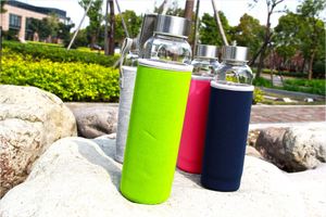Hot Sale Heat Resistant High Borosilicate Tea <b>Infuser</b> Glass Water <b>Bottle</b> With Cover - Product Image 5