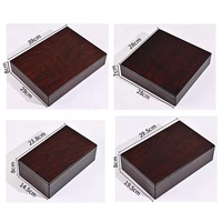 Boîte d'emballage cadeau en bois brillant fait à la main de luxe pour thé pour bougie artisanat cadre Photo stockage d'autocollants boîtes de faveur