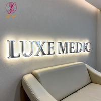 Enseigne LED Lumineuse 3D de Luxe en Or Miroir pour Magasin de Bijoux, Lettres Lumineuses Étanche pour Façade de Boutique, Panneau Publicitaire Éclairé