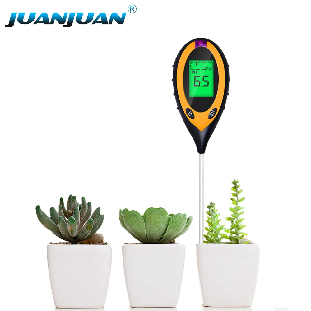 4 in 1 Soil Moisture Meter for Houseplants Soil Test Kit Plant Water Tester for Soil pH Moister Light Temperature Garden Plants