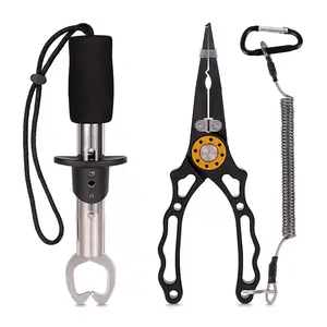 FISHGANG accessories aluminium multi function fish controller fishing pliers with rope